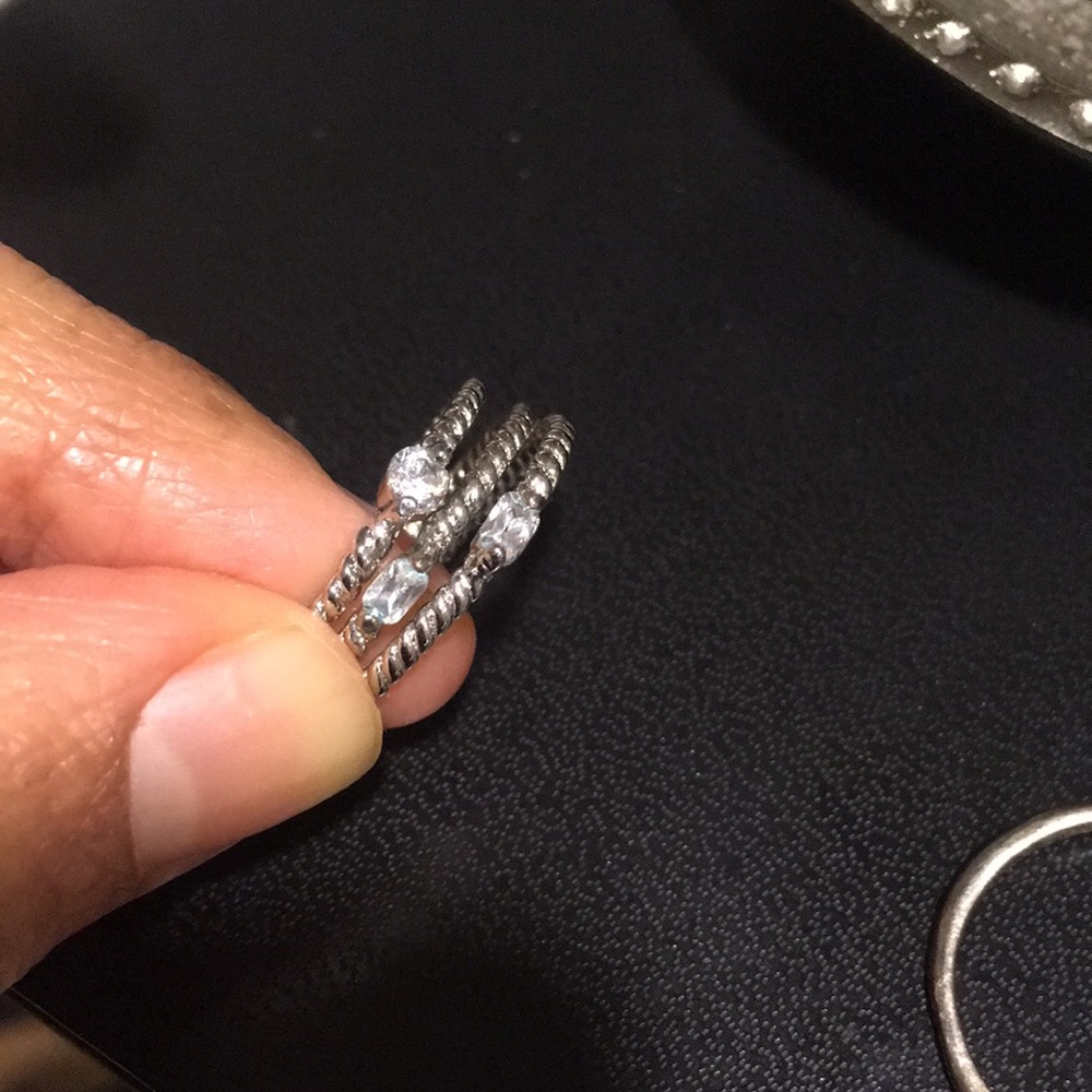 Cubic Zirconia Ring Stack - image 2